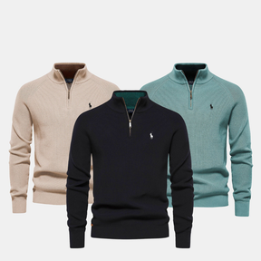 Men’s Zip Neck Knit Sweater