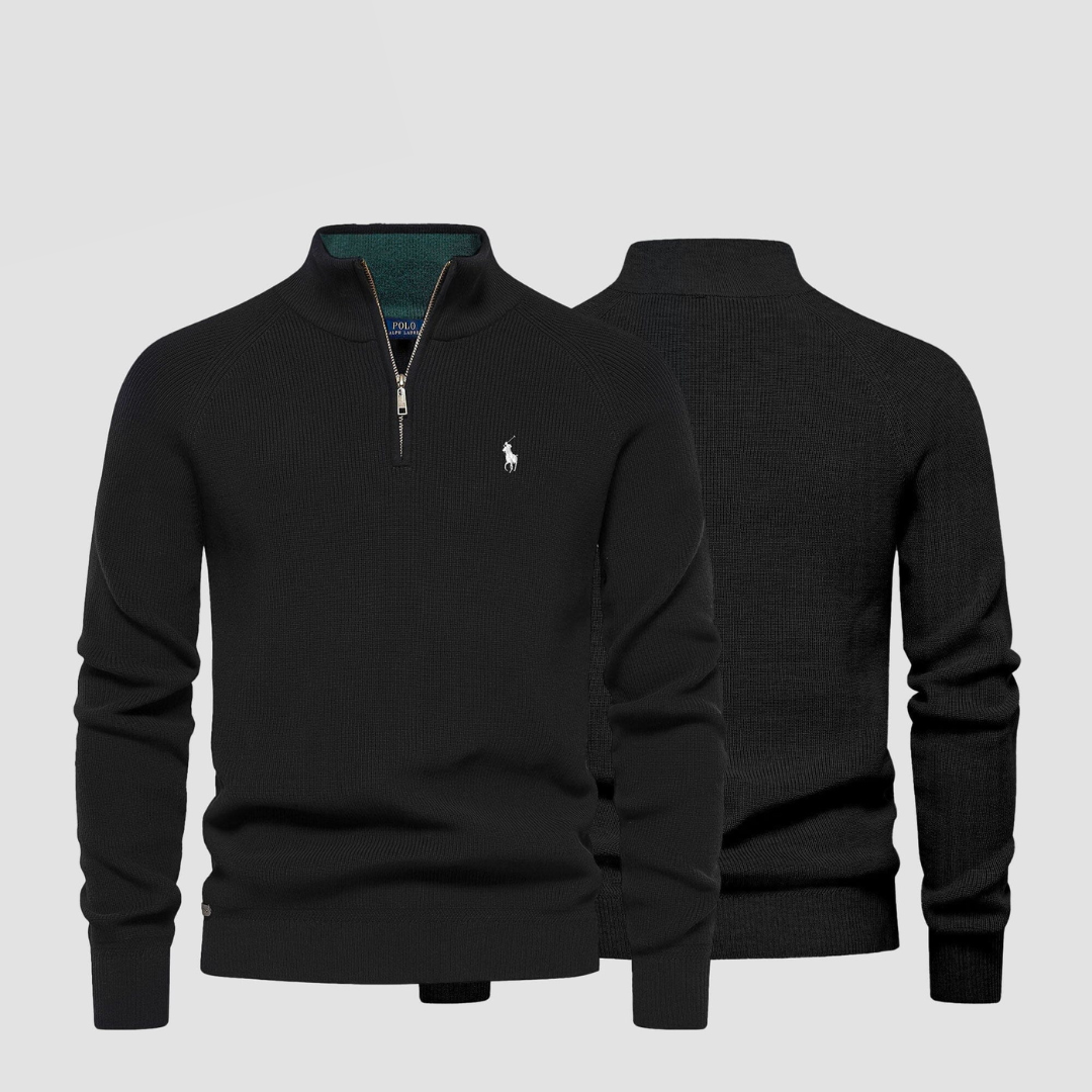 Men’s Zip Neck Knit Sweater