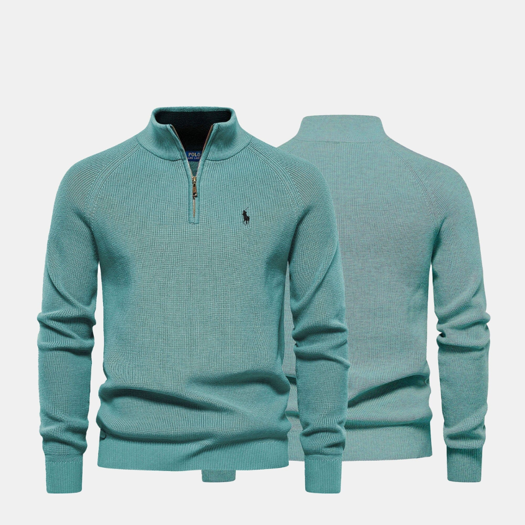 Men’s Zip Neck Knit Sweater