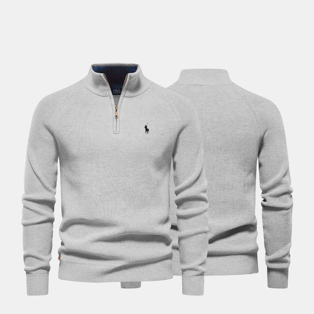 Men’s Zip Neck Knit Sweater