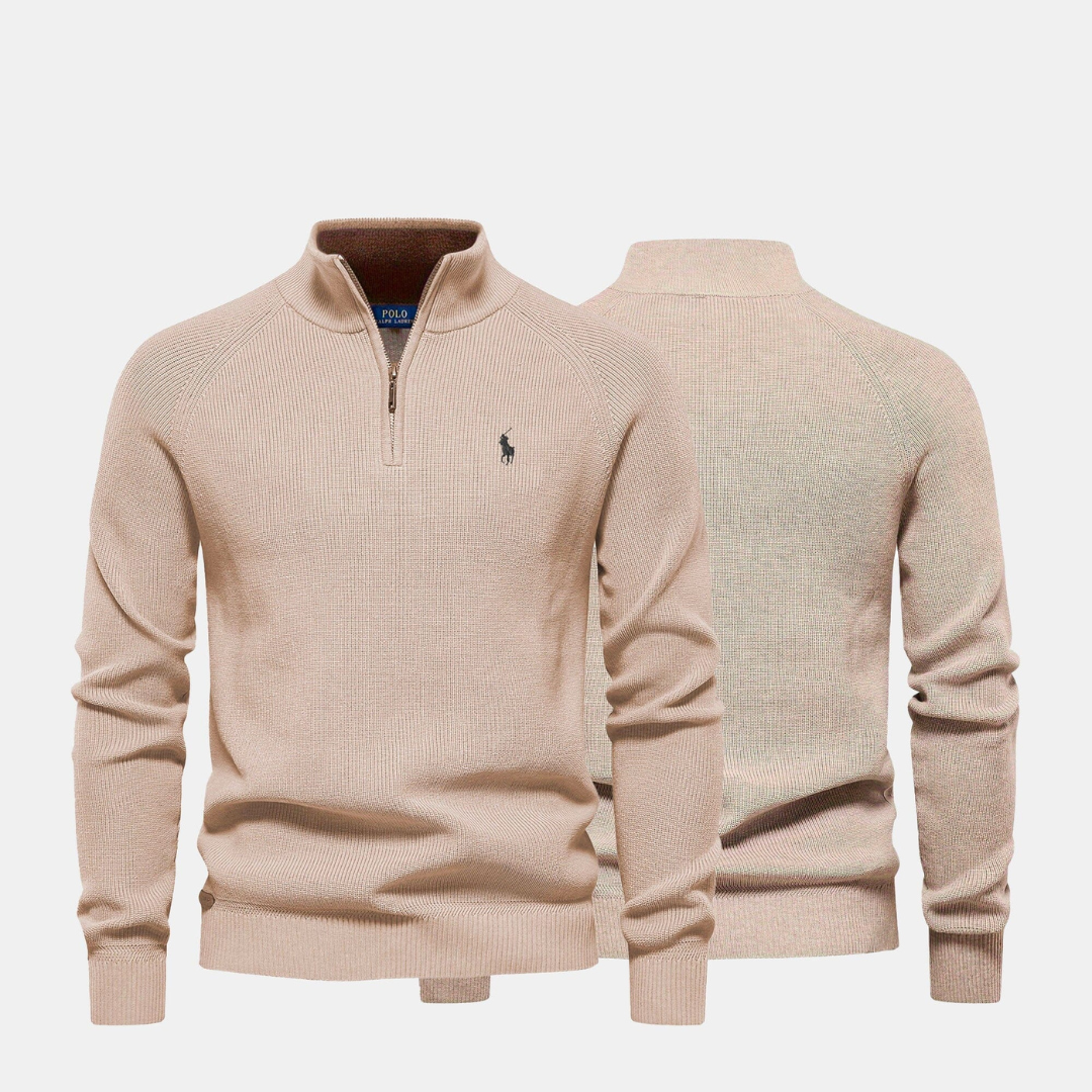Men’s Zip Neck Knit Sweater
