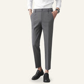 Calça Masculina Slim Old Money Anti Amassado Darvon Cinza Escuro