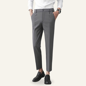 Calça Masculina Slim Old Money Anti Amassado Darvon Cinza Escuro