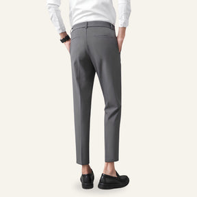 Calça Masculina Slim Old Money Anti Amassado Darvon Cinza Escuro