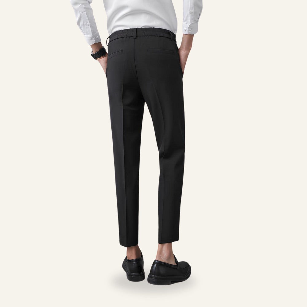 Calca Masculina Slim Old Money Anti Amassado Darvon Preta