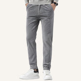 Calça de Veludo Masculina Old Money Versailles Cinza