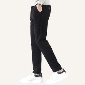 Calça de Veludo Masculina Old Money Versailles Preta