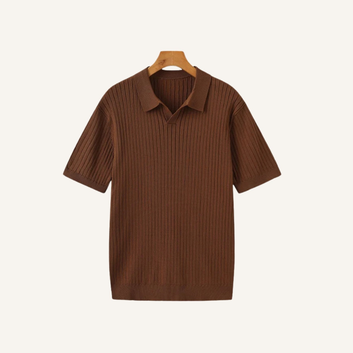 Camisa Polo Canelada Premium Sollome marrom