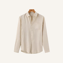 Camisa de Linho Masculina Manga Longa Milford bege