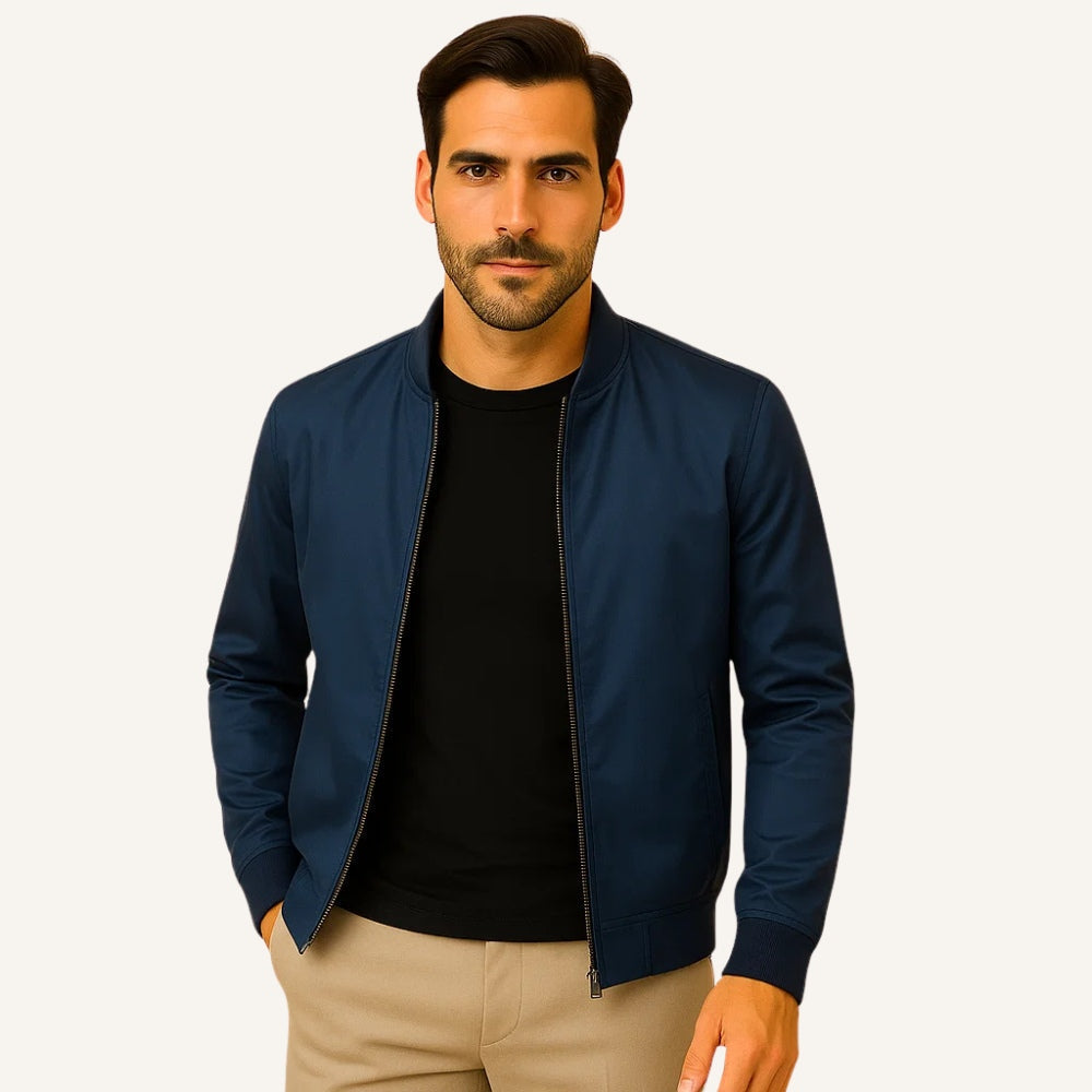 Men’s Black Bomber Jacket – Axis navy blue