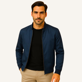 Men’s Black Bomber Jacket – Axis navy blue