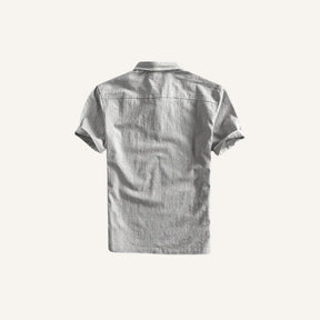 Men’s Linen Polo Shirt - Salerno light grey