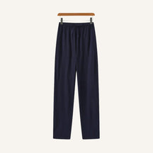 Men's Slim Fit Linen Trousers – Milford navy blue 