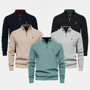 Zipped Collar Sweater - Buy 1, Get 1 FREE