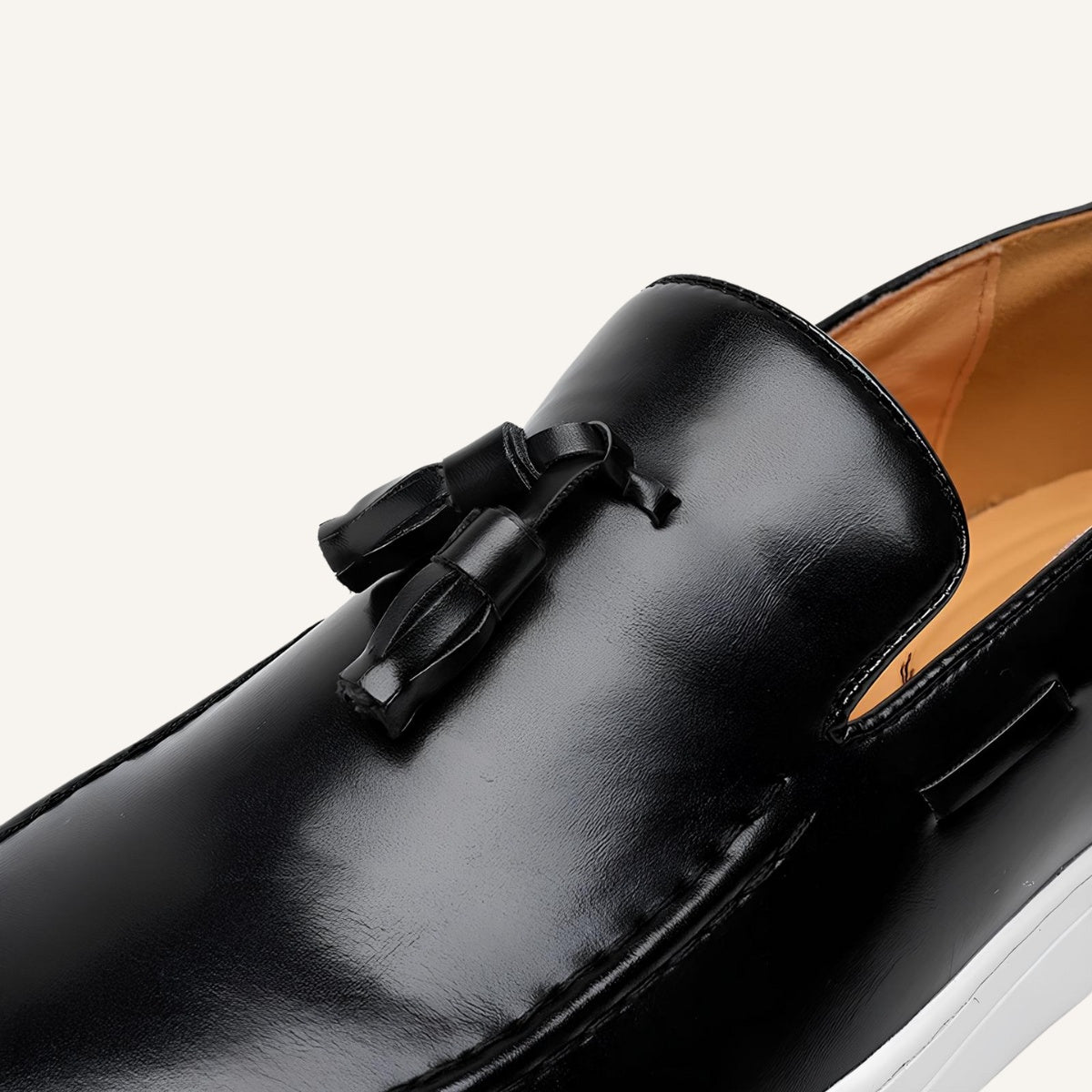 Mens Premium Leather Loafers – Duque Black