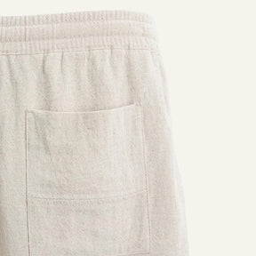 Short Masculino de Linho Old Money Milford Bege