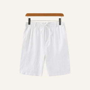 Short Masculino de Linho Old Money Milford Branco