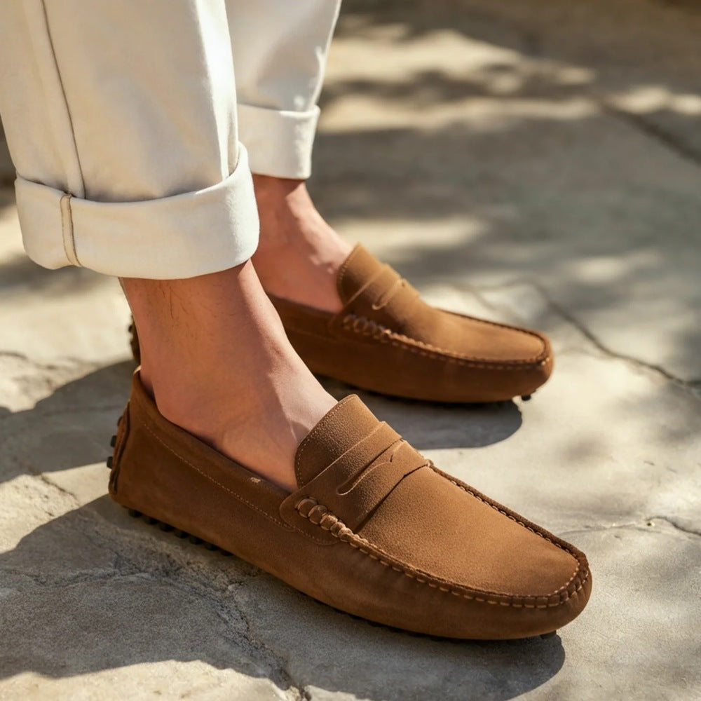 Suede Driver Loafer Cortez Brown