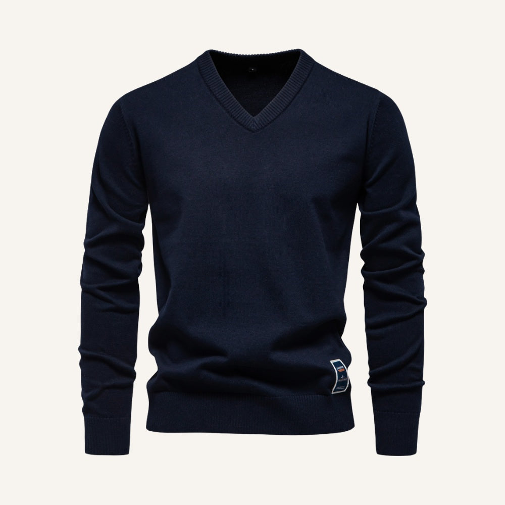 Sueter Masculino Gola V Pesson Lior Azul Marinho