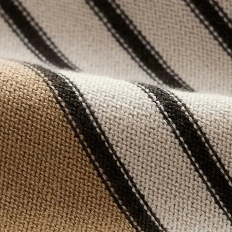 Tecido Camisa Polo de Trico Listrada Montelle Creme
