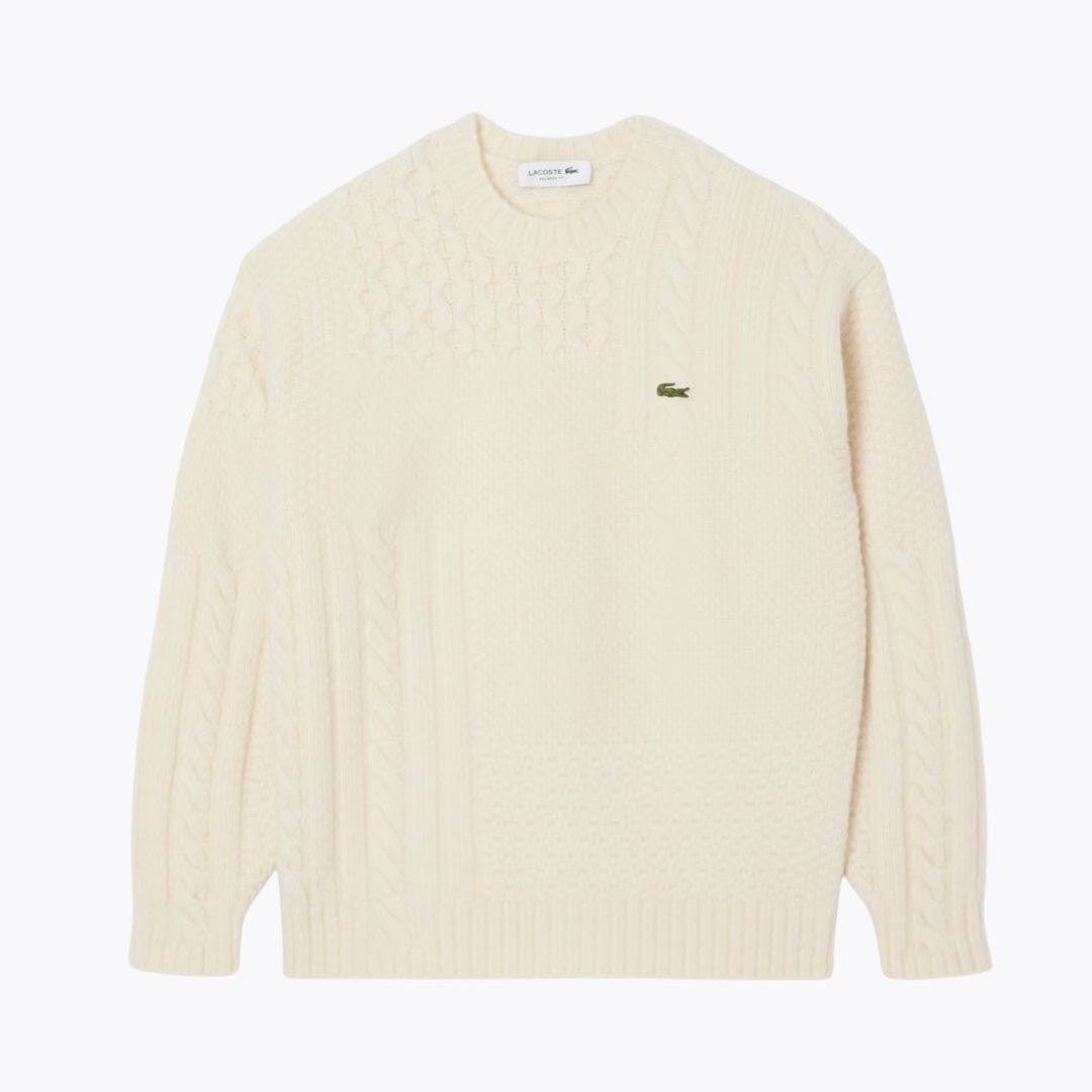 LC Relaxed Fit Patchwork Effect Wool Sweater