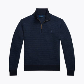 Washable Wool Quarter-Zip Sweater